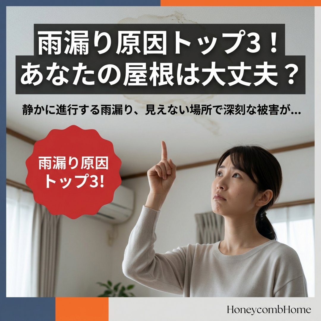 雨漏り原因トップ3！あなたの屋根は大丈夫？