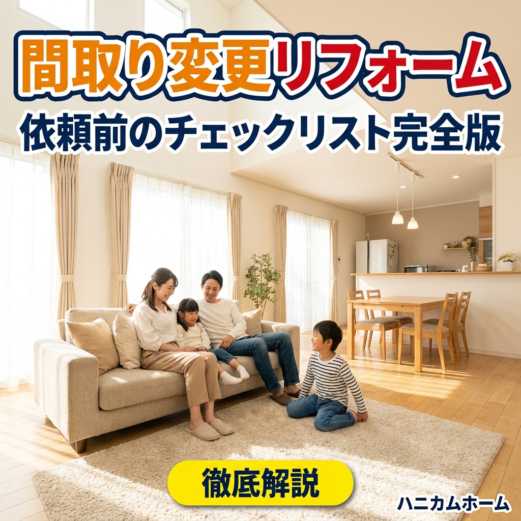 間取り変更リフォームを依頼する時のチェックリスト