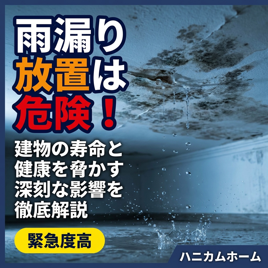 雨漏りを放置するとどうなる?屋根工事の必要性