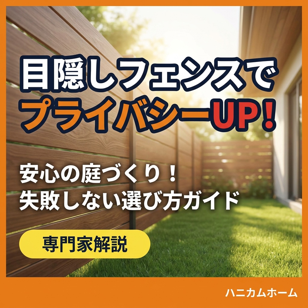 目隠しフェンスでプライバシーUP!選び方ガイド